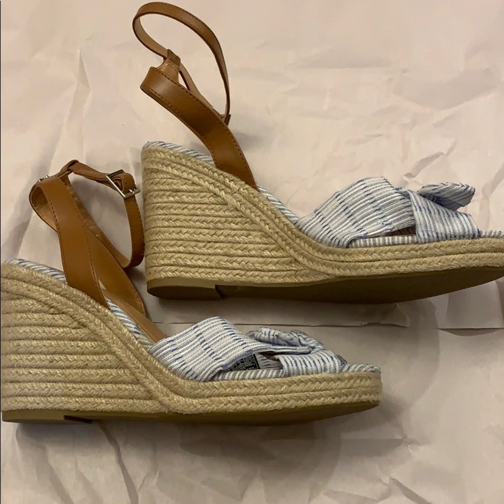 Nautica Sandal Wedges blue and white size 10 - Picture 3 of 5